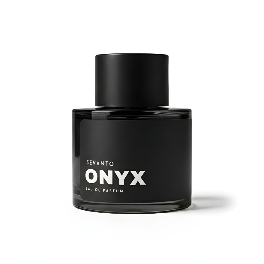 Black perfume bottle labeled 'ONYX' on a white background best perfume in Bangladesh
